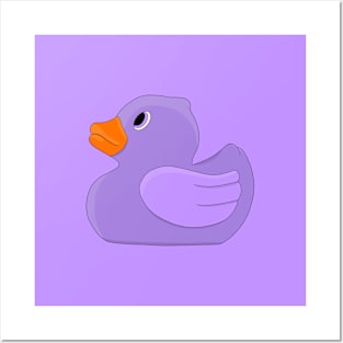 Purple Rubber duck Posters and Art